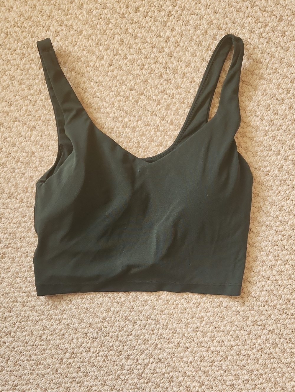 Off Line By aerie Dark Gree  V-Neck Longline Bralette
